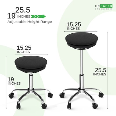 Uncaged Ergonomics Wobble Stool Air 25.5" Active Balance Stool Fabric Seat (WSA-b)