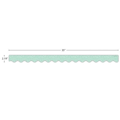 Teacher Created Resources Border Trim, 2.19" x 2.92', Composition Green Scalloped, 12/Pack, 6 Packs/Bundle (TCR9314-6)