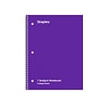 Staples 1-Subject Notebook, 8 x 10.5, College Ruled, 70 Sheets, Purple (TR27501)