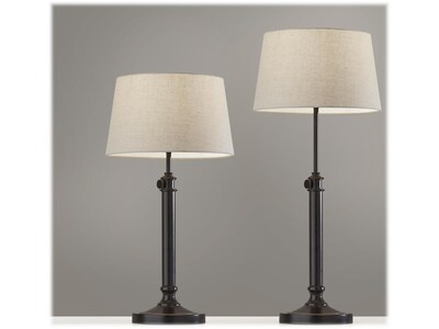 Simplee Adesso Mitchell Incandescent Table Lamp, Antique Black, 2/Set (SL1150-01)