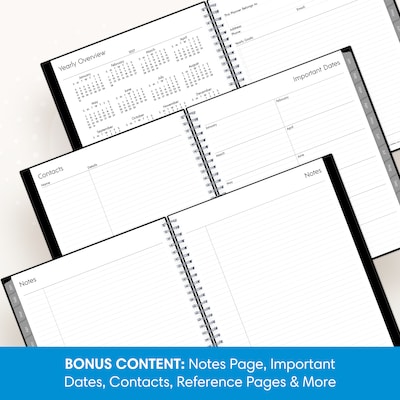 2027 Blue Sky 8" x 10" Monthly Planner, Black (160970)