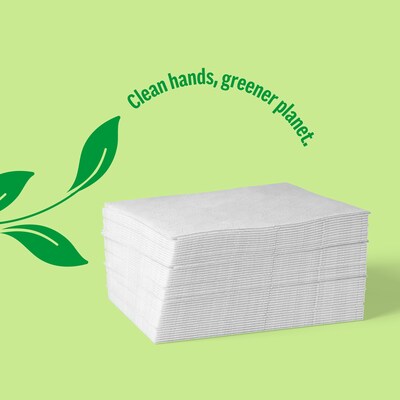 Perk™ Eco Recycled Lunch Napkin, 1-ply, White, 400 Napkins/Pack (CW20179)