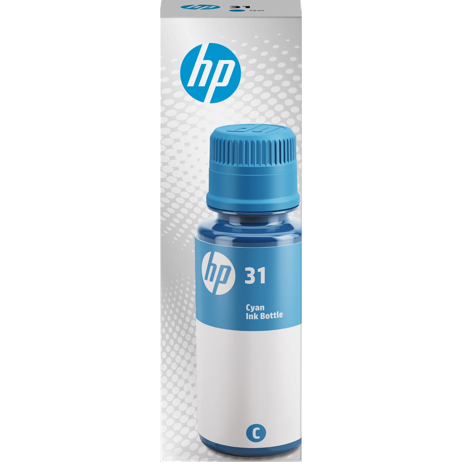 HP 31 Cyan Standard Yield Ink Tank Bottle Refill, Prints Up to 8,000 Pages (1VU26AN)
