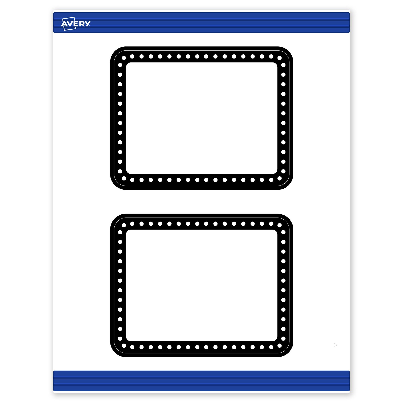 Avery Black and White Polka Dots Matte Blank Card, White, 20/Pack (S00-DKS)