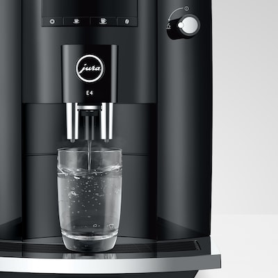 JURA E4 2-Cups Coffee & Espresso Machine Combination, Piano Black (15466)