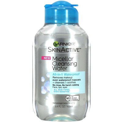 Garnier Micellar Cleansing Water, 3.4 oz Bottle, 6 Bottles/Bag, 18 Bags/Carton
