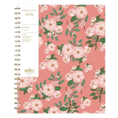 Blue Sky Bespoke Composition Notebook, 8.5 x 11, Camellia Floral (159137)