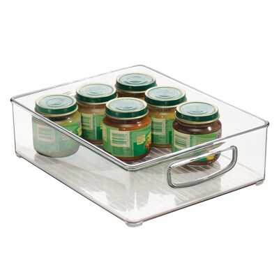 iDESIGN Small Stackable Plastic Storage Bin, Clear (63698)