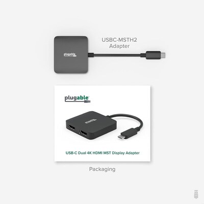 Plugable USB-C to Dual 4k HDMI MST Display Adapter (USBC-MSTH2)