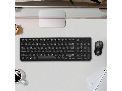 OTM Essentials Wireless Keyboard and Optical Mouse Combo, Black, 5/Pack (ROB-B3WBK-5PK)