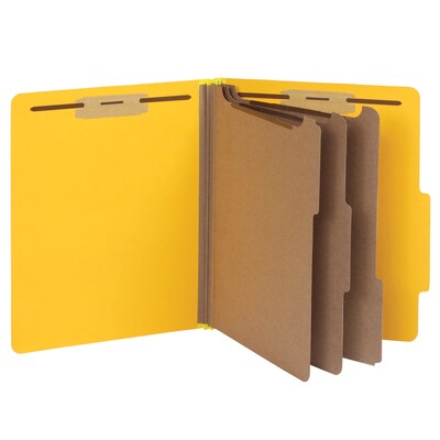 Pendaflex Heavy Duty Classification Folder, 3-Dividers, 3 Expansion, Letter Size, Yellow, 10/Box (1006943)