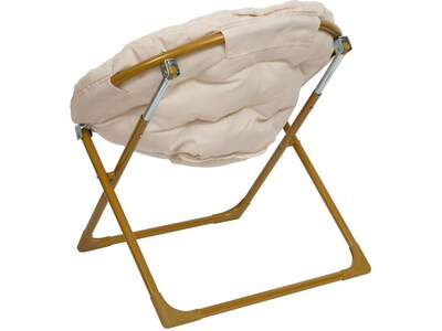 Flash Furniture Gwen Faux Fur Kids' Folding Saucer Chair, Ivory (FV-FMC-030-IV-SGD-GG)