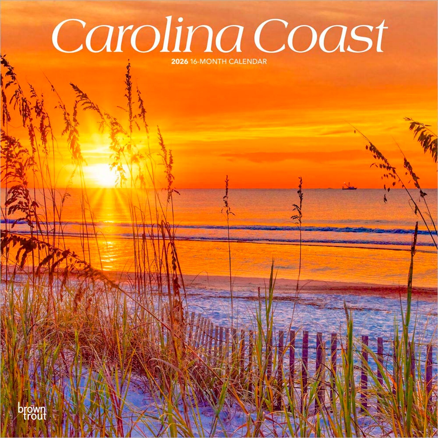 2026 BrownTrout Carolina Coast 12 x 12 Monthly Wall Calendar (9798330702756)
