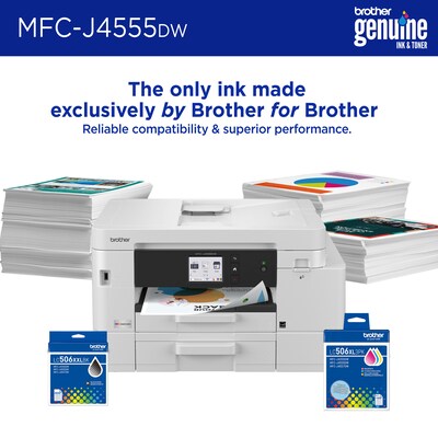 Brother INKvestment MFC-J4555DW Wireless Color All-In-One Inkjet Printer, Best for Home Office