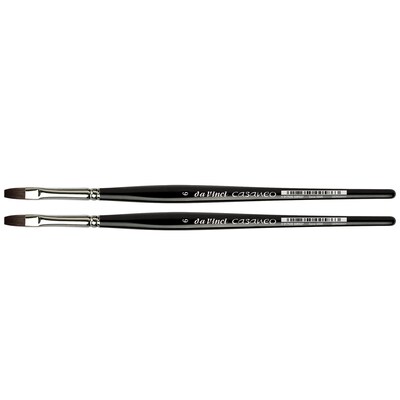 da Vinci CASANEO Mixed Media Synthetic Bristle, Flat Brush, 2/Pack (DVXVA58986-2)