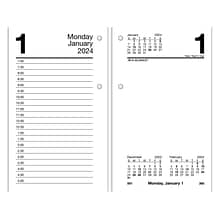 2024 AT-A-GLANCE 6 x 3.5 Daily Desk Calendar Refill, White/Black (E717T-50-24)