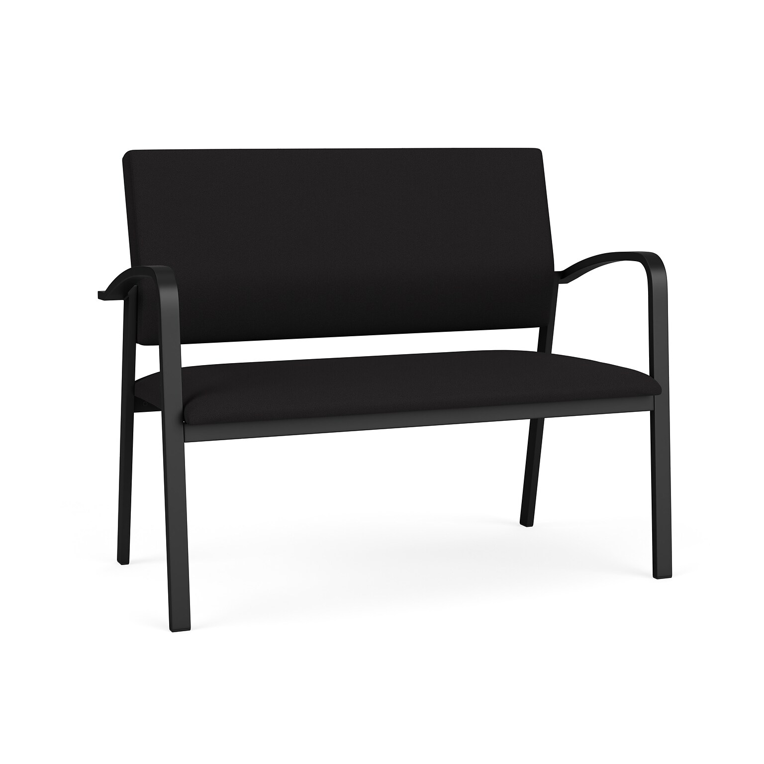 Lesro Newport 43.5W Fabric Loveseat, Open House Black (NP1501.SBK-01OHBK)