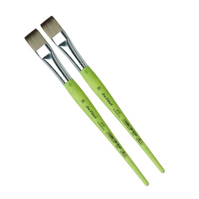 da Vinci FIT Synthetics Acrylic & Tempera Student Flat Brush, 2 /Pack (DVXVA37420-2)