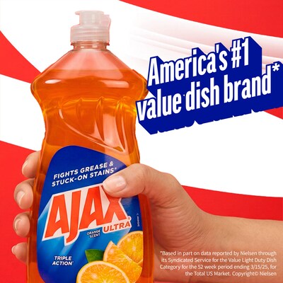 Ajax Triple Action Liquid Dish Soap Refill, Fruity Orange Scent, 28 oz. (144678)