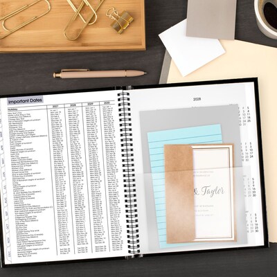 2027 AT-A-GLANCE DayMinder 8" x 11" Weekly Appointment Book Planner, Faux Leather Cover, Black (G520H-00-27)