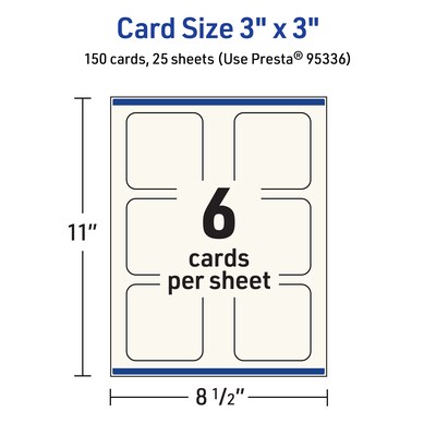 Avery Matte General Use Blank Cards, Ivory, 150/Pack (95336)