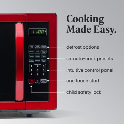 Farberware Classic 1.1 Cu. Ft. Countertop Microwave, Metallic Red (FMO11AHTBKN)