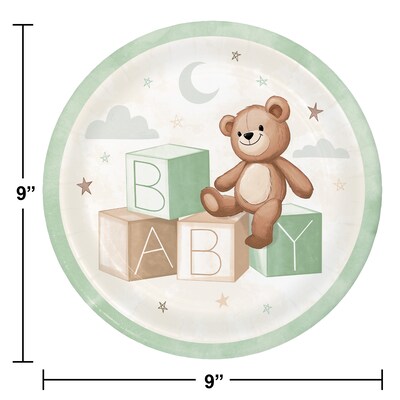 Creative Converting Teddy Bear Paper Plates, 96 /Pack (368275)
