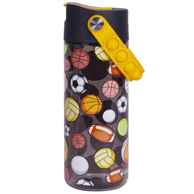 Elemental Splash Pop Plastic Water Bottle, 18 oz., Sports Ball (EMLETR18SPB23P)