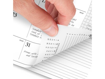 2025 AT-A-GLANCE Executive 8.75" x 6.5" Weekly & Monthly Appointment Book Refill, White/Black (70-908-10-25)