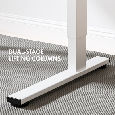 FlexiSpot ED2 48"W Electric Adjustable Standing Desk, White (ED2W-E)