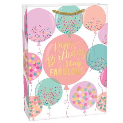 Party City Fabulous Birthday Large Gift Bag, Multicolored (AM170517-NS)