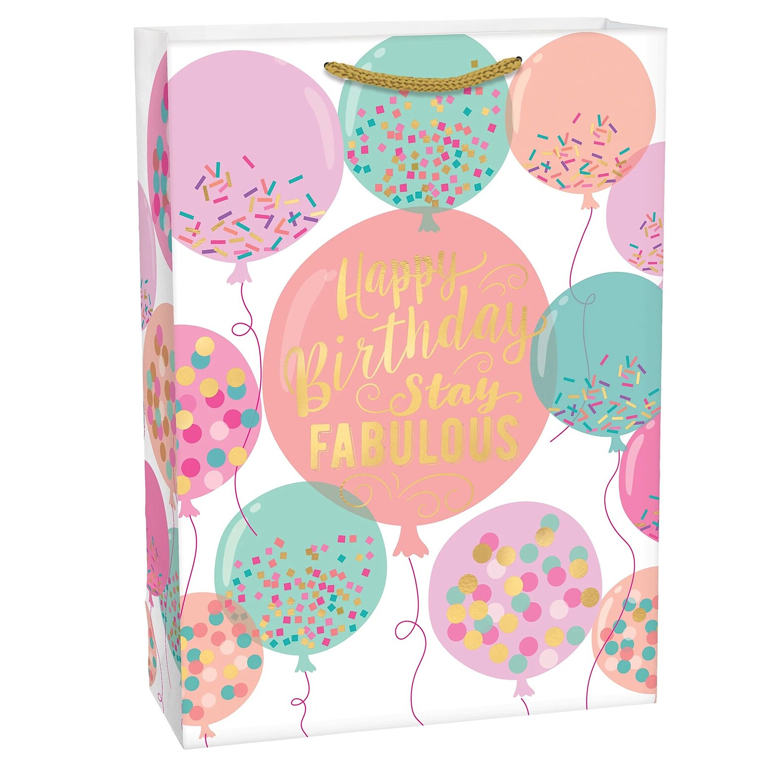 Party City Fabulous Birthday Large Gift Bag, Multicolored (AM170517-NS)