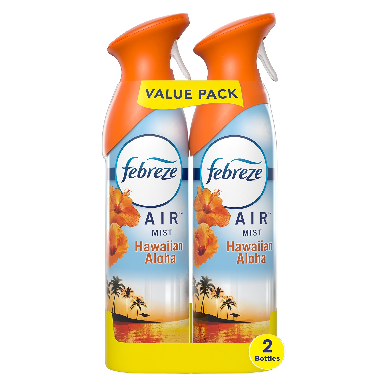 Febreze Odor-Fighting Air Freshener Spray, Hawaiian Aloha Scent, 8.8 oz., 2/Pack (97794)