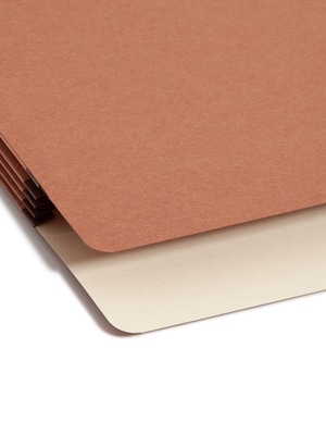 Smead SuperTab Recycled Reinforced File Pocket, 3" Expansion, Letter Size, Redrope, 25/Box (73230)