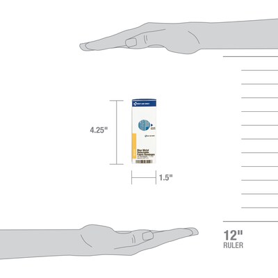 SmartCompliance 1" x 3" Metal Detectable Fabric Adhesive Bandages, 25/Box (FAE-3010)