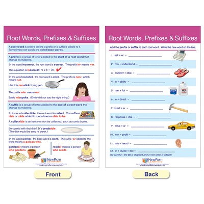 NewPath Learning Spelling Rules Bulletin Board Chart Set, 12" x 18", 7/Set (NP-923501)