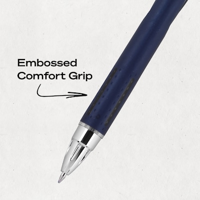 uni-ball JETSTREAM RT Retractable Ballpoint Pens, Fine Point, 0.7mm, Blue Ink, Dozen (62153)