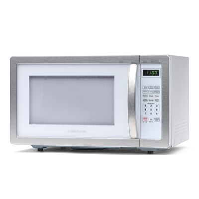 Farberware Classic 1.1 Cu. Ft. Countertop Microwave, White/Platinum (FMO11AHTPLB)
