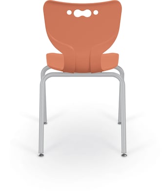 MooreCo 18" Hierarchy Student Chair with 4 Legs, Cayenne/Platinum Base (703673562683)