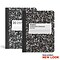 Staples® Composition Notebook, 7.5 x 9.75, Wide Ruled, 100 Sheets, Black/White Marble, 4/Pack (TR5