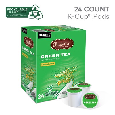 Celestial Seasonings Green Tea, Keurig® K-Cup® Pods, 24/Box (14734)