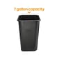 Coastwide Professional™ Indoor Trash Can Without Lid, Black Soft Molded Plastic, 7 Gallon (CW56429)