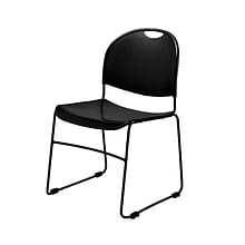 National Public Seating Commercialine 850 Series Ultra Compact Stack Chair, Black, 20 Pack (850-CL/2