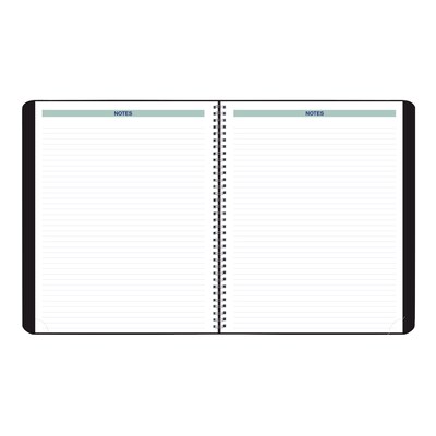 2025 Blueline Plan & Link 7.25" x 9.25" Monthly Planner, Faux Leather Cover, Black (C1200.81T)