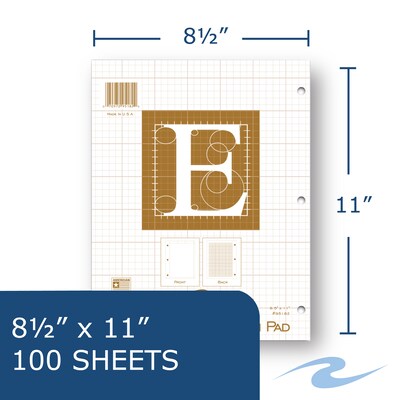 Roaring Spring Engineer Calculation 1-Subject Computation Notebooks, 8.5 x 11, Graph Ruled, 100 Sh