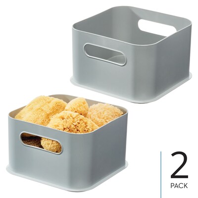 iDESIGN Medium Stackable Plastic Storage Bin, Gray (29212M2)