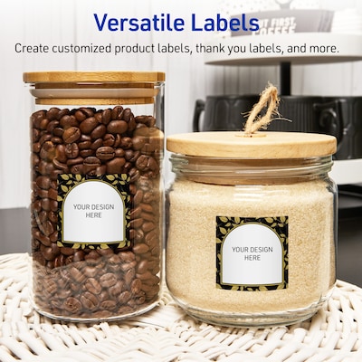 Avery Square Laser/Inkjet Multipurpose Labels, 3" x 3", White, 60/Pack (19479370829)