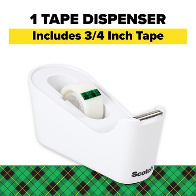 Scotch C18 Desktop Dispenser, 1" Core, White (C18-W)