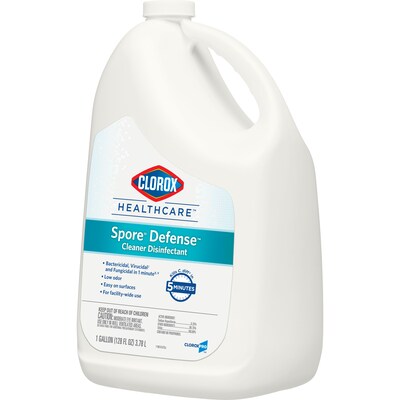 Clorox Healthcare Spore Defense Cleaner Disinfectant, Open System Refill Bottle, 128 Fl Oz, 4/Pack (32409)