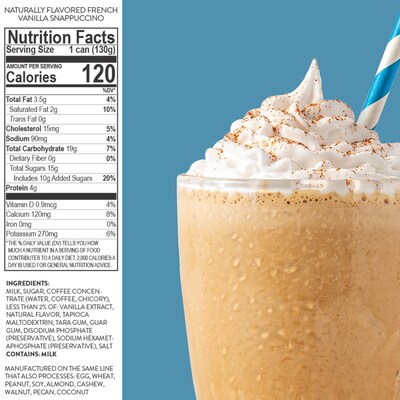ColdSnap French Vanilla Snappuccino Frozen Latte Mix, Single Serve Pods, 12 Pods/Pack, COLDSNAP MACHINE REQUIRED (600041)